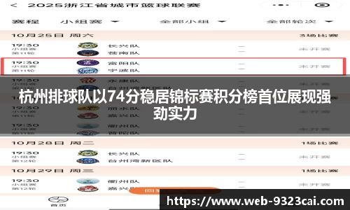 杭州排球队以74分稳居锦标赛积分榜首位展现强劲实力